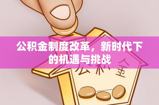 香坊公积金制度改革，新时代下的机遇与挑战